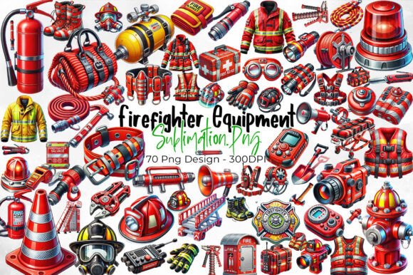 Download Firefighter Equipment Clipart Bundle - Premium Resources