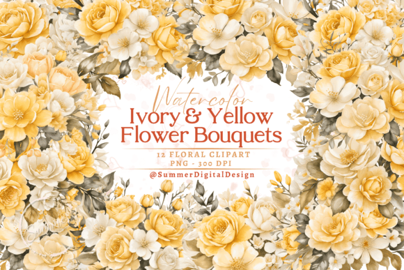 Download Watercolor Ivory &amp; Pearl Yellow Flowers - Pearl Collection