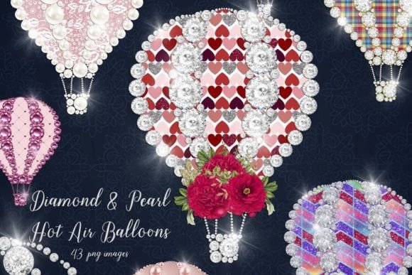 Download Diamond Pearl Hot Air Balloons PNG - Pearl Collection