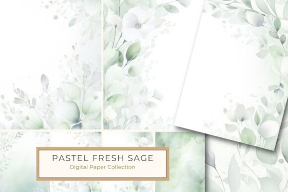 Download Watercolor Light Sage Floral Background - Sage Collection