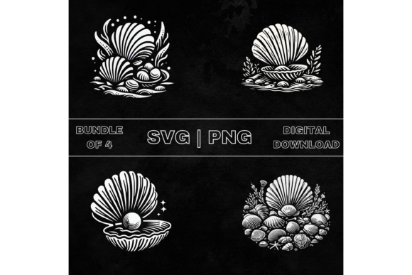 Download Clam Shell SVG Bundle, Clam Clipart - Shell Collection