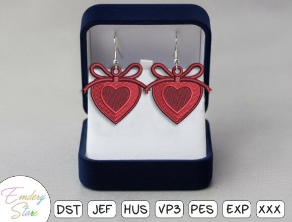 Download Romantic Love Earrings Embroidery Files - Romantic Collection