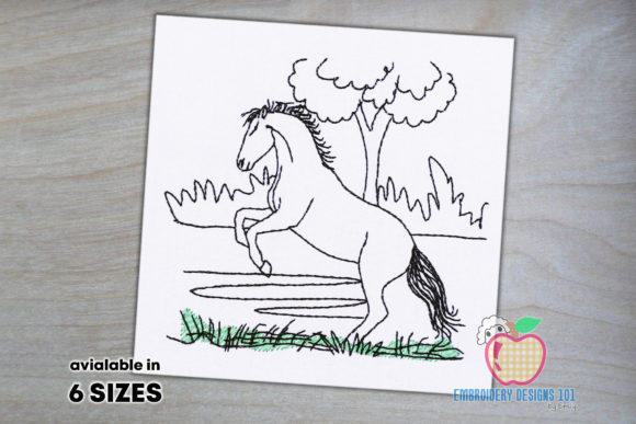 Download Wild Horse in Forest Quick Stitch - Quick stitch Collection
