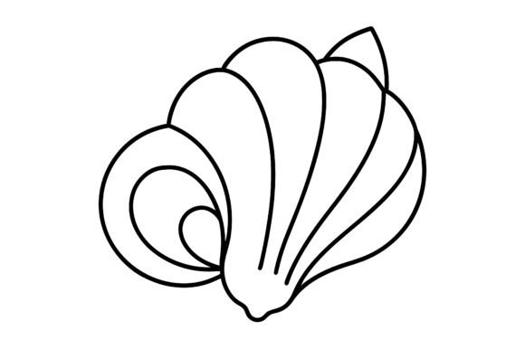 Download Abstract Line Art Seashell in One - Shell Collection