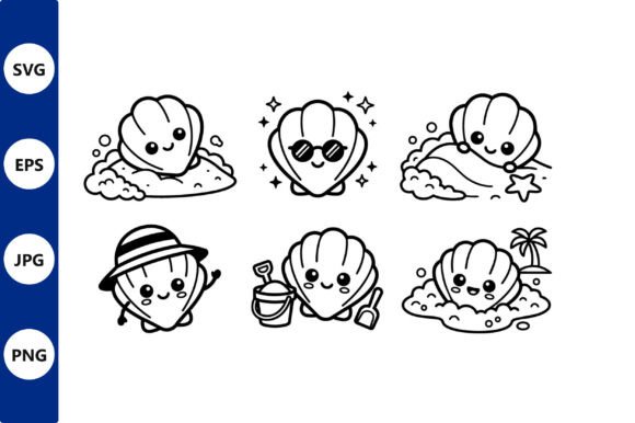 Download Cute Shell Beach Vector - Shell Collection