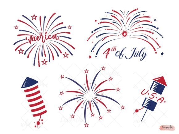 Download Fireworks 4th of July SVG Bundle Design - Fire Collection