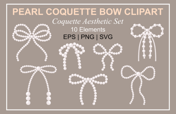 Download Pearl Coquette Bow Clipart - Pearl Collection