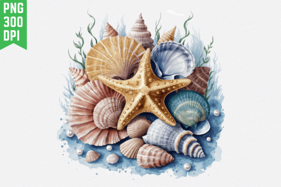 Download Starfish and Seashell Clipart Beach Png - Shell Collection