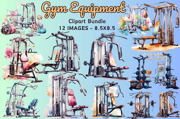 Download Gym Equipment Clipart Bundle - Equipment Collection