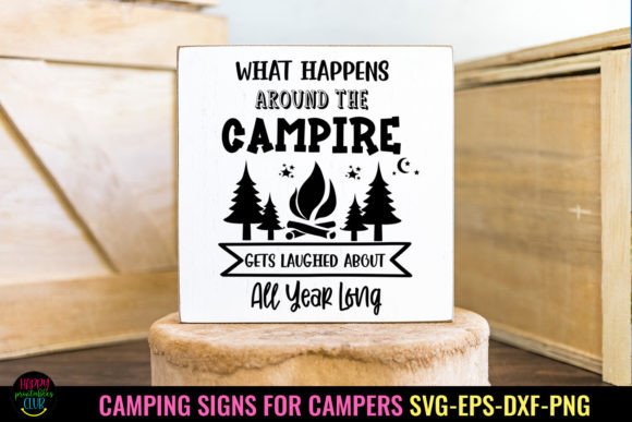 Download Campfire Camping Sign SVG - Fire Collection