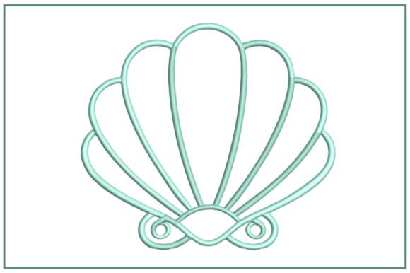 Download Seashell Outline Embroidery Design - Shell Collection